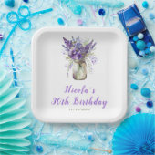 Lavender Mason Jar Verjaardag Papieren Bordje (Feest)