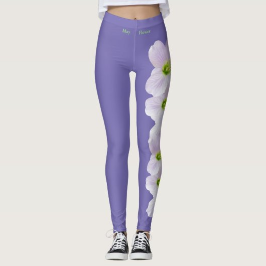 Lavender Massachusetts State Mayflower Leggings (Voorkant)
