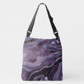 Lavender Mauve Agate Glitter Glam #1 Crossbody Tas (Voorkant)
