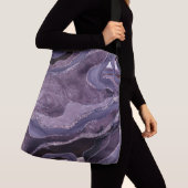Lavender Mauve Agate Glitter Glam #1 Crossbody Tas (Dichtbij)