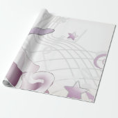Lavender-Mauve & Beige  Old World Butterfly Cadeaupapier (Uitgerold)