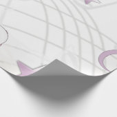 Lavender-Mauve & Beige  Old World Butterfly Cadeaupapier (Hoek)