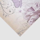 Lavender-Mauve & Beige Old World Butterfly Tissuepapier (Detail)