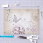 Lavender-Mauve & Beige Old World Butterfly Tissuepapier (Craft)