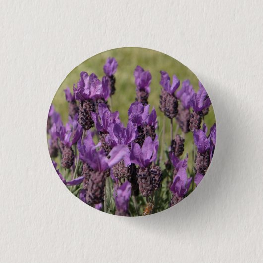 Lavender Meadow Flowers Ronde Button 3,2 Cm (Voorkant)