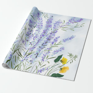 Lavender Meadow Impression Wrapping Paper Cadeaupapier