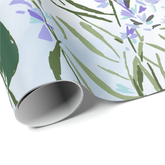 Lavender Meadow Impression Wrapping Paper Cadeaupapier (Rol Hoek)