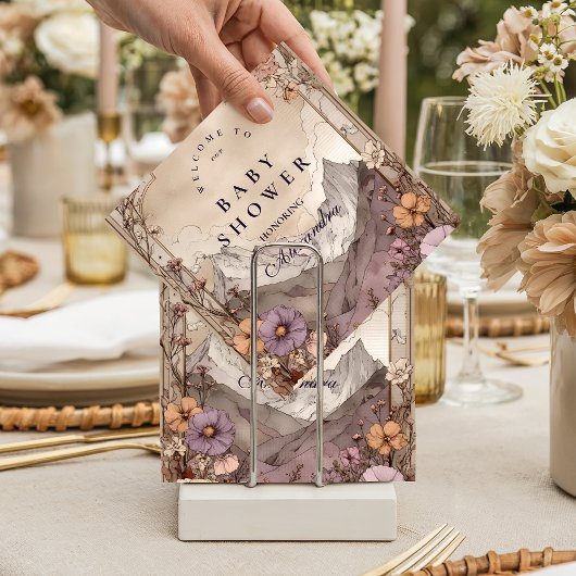 Lavender Meadow Peaks Baby Shower Servet