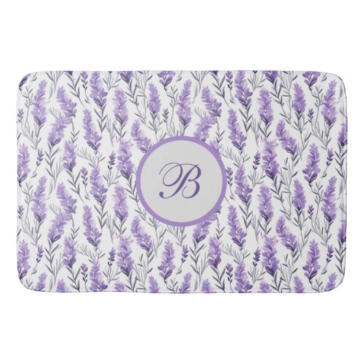 Lavender Meadows Monogram Badmat (Voorkant)