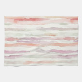 Lavender Melon Pink White Stripes Theedoek (Horizontaal)