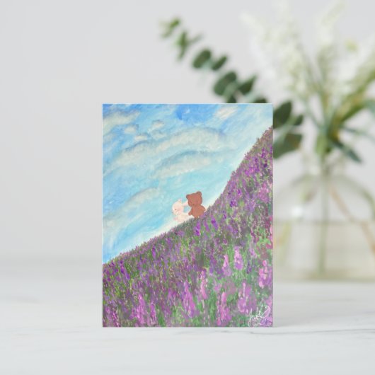 "Lavender Memory" Postcard & Envelope Set Briefkaart (Staand voorkant)