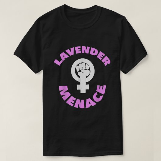 Lavender Menace Lesbian LGBT Radfem T-shirt (Design voorkant)