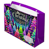 Lavender Merry Christmas Groot Cadeauzakje (Achterkant Gekanteld)