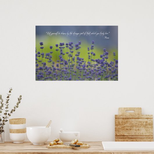 Lavender met Citaat Poster (Keuken)