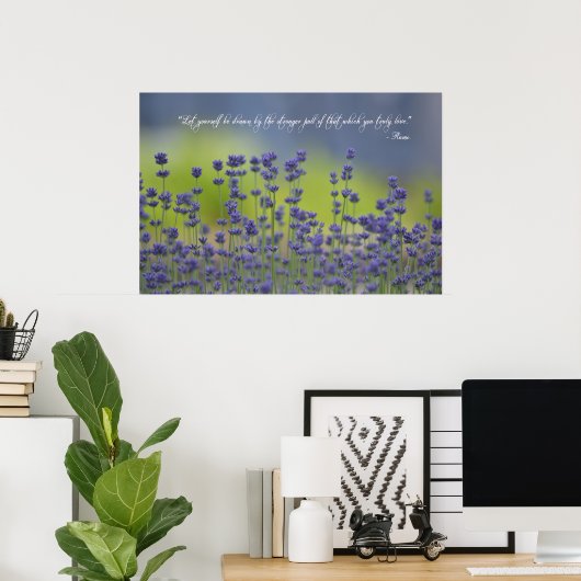 Lavender met Citaat Poster (Thuiskantoor)