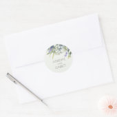 Lavender met de Grieks-energetische bruiloft Eucal Ronde Sticker (Envelop)