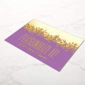 Lavender met Gold Foil Glitzy Border Kaart (Gedraaid)
