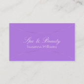 Lavender met Silver Decor Borders Professional Visitekaartje (Voorkant)