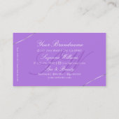 Lavender met Silver Decor Diamonds en Monogram Visitekaartje (Achterkant)
