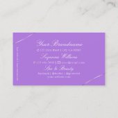 Lavender met Silver Decor Luxe Diamanten en Logo Visitekaartje (Achterkant)