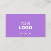 Lavender met Silver Decor Luxe Diamanten en Logo Visitekaartje (Voorkant)
