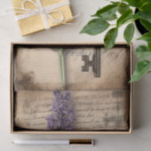  lavender met sleutel voor ontkoppeling van oud pa tissuepapier (Geschenk)