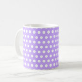 Lavender met White Polka Dots Koffiemok (Voorkant links)