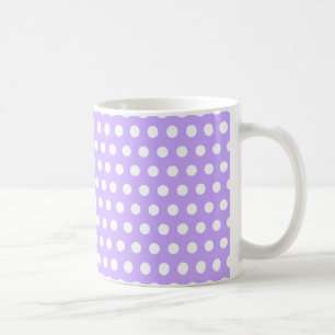 Lavender met White Polka Dots Koffiemok