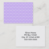 Lavender met White Polka Dots Visitekaartje (Voorkant / Achterkant)