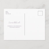 Lavender Metallic Silver Wedding Save Our Date Briefkaart (Achterkant)
