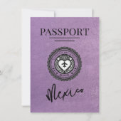 Lavender Mexico Passport Bewaar de datum Save The Date (Voorkant)