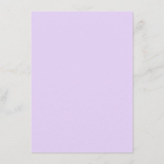 Lavender minimalistisch elegant Wedding Menu (Achterkant)