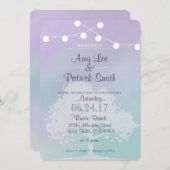 Lavender Mint Wedding Uitnodiging (Voorkant / Achterkant)