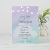 Lavender Mint Wedding Uitnodiging (Staand voorkant)