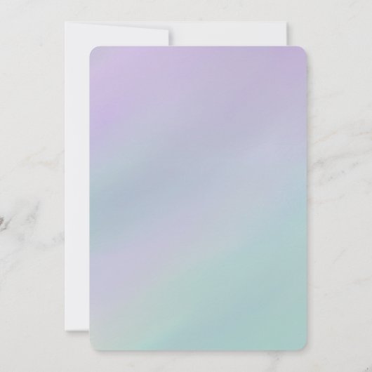 Lavender Mint Wedding Uitnodiging (Achterkant)