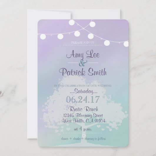 Lavender Mint Wedding Uitnodiging (Voorkant)