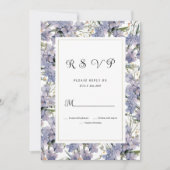 Lavender mint wild orchids floral RSVP  Kaart (Voorkant)