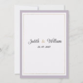 Lavender mint wild orchids floral RSVP  Kaart (Achterkant)