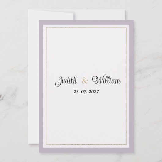 Lavender mint wild orchids floral RSVP  Kaart