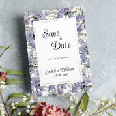 Lavender mint wild orchids floral Save the Date Kaart