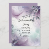 Lavender Mist en Watercolor Whispers Housewarming Kaart (Voorkant / Achterkant)