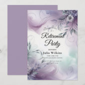 Lavender Mist en Watercolor Whispers met pensioen Kaart (Voorkant / Achterkant)