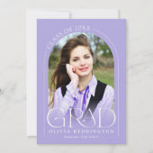 Lavender Modern 2 Photo Arch Afstuderen Aankondiging (Voorkant)