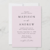 Lavender Modern Elegance Photo Wedding Kaart (Voorkant)