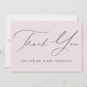 Lavender Modern Elegance Wedding Bedankkaart (Voorkant)