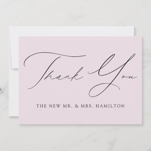 Lavender Modern Elegance Wedding Bedankkaart (Voorkant)