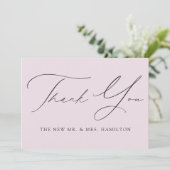 Lavender Modern Elegance Wedding Bedankkaart (Staand voorkant)