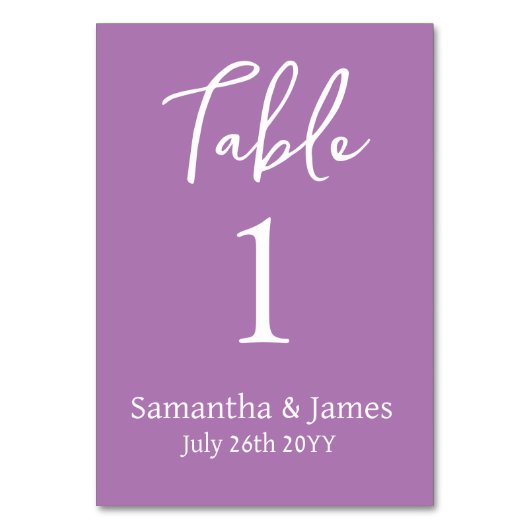 Lavender Modern Elegance Wedding Kaart (Achterkant)