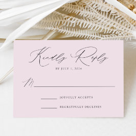 Lavender Modern Elegance Wedding RSVP Kaartje