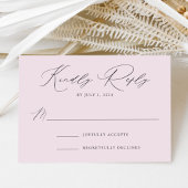 Lavender Modern Elegance Wedding RSVP Kaartje